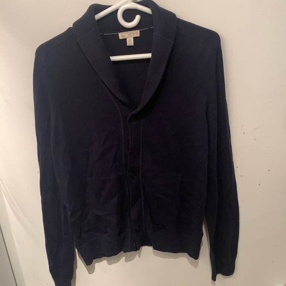 Extremely Stylish Elegant GAP Cotton Cashmere Full Button Up Dark Blue Cardigan - Picture 2 of 7